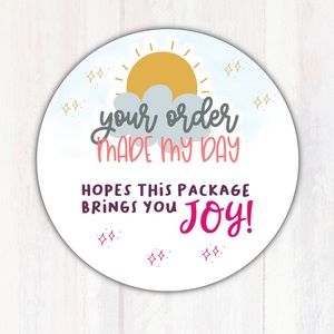 100 Posh Order Stickers Labels 2” Round for Posh Seller Packages